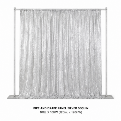 PIPE_AND_DRAPE_PANEL_SILVER_SEQUIN_10FT_X_10FT_SILVER_GLITTER_BACKDROP_SEQUIN_DRAPING_PANEL_SHIMMER_CURTAIN_PHOTO_BACKDROP_STAGE_BACKGROUND_GLAM_DECOR_RENTAL_WEDDINGS_EVENTS_PARTY_CAYMAN_ISLANDS_CELEBRATIONS