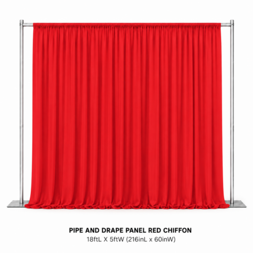 PIPE_AND_DRAPE_PANEL_RED_CHIFFON_18FT_X_5FT_RED_SHEER_BACKDROP_DRAPING_PANEL_CHIFFON_CURTAIN_EVENT_BACKGROUND_STAGE_DECOR_PHOTO_BACKDROP_RENTAL_WEDDINGS_EVENTS_PARTY_CAYMAN_ISLANDS_CELEBRATIONS