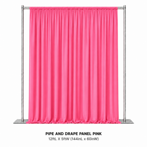 PIPE_AND_DRAPE_PANEL_PINK_POLY_12FT_X_5FT_PINK_BACKDROP_DRAPING_PANEL_EVENT_CURTAIN_STAGE_BACKGROUND_PHOTO_BACKDROP_ROOM_DIVIDER_BABY_SHOWER_DECOR_RENTAL_WEDDINGS_EVENTS_PARTY_CAYMAN_ISLANDS_CELEBRATIONS