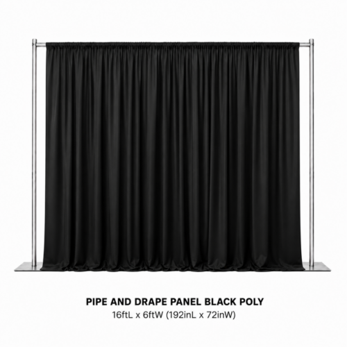 PIPE_AND_DRAPE_PANEL_BLACK_POLY_16FT_X_6FT_BLACK_BACKDROP_DRAPING_PANEL_EVENT_DIVIDER_CURTAIN_STAGE_BACKGROUND_PHOTO_BACKDROP_RENTAL_WEDDINGS_EVENTS_PARTY_CAYMAN_ISLANDS_CELEBRATIONS