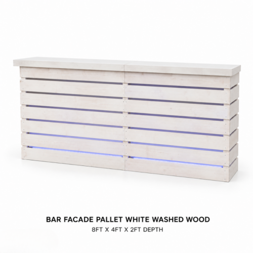 Bar Facade Pallet White Washed Wood