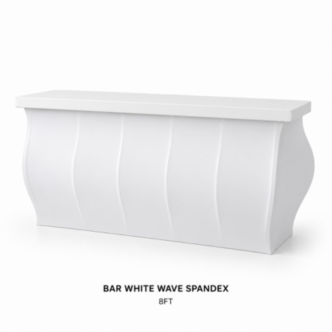 CELEBRATIONS CAYMAN RENTAL BAR WHITE WAVE SPANDEX 8FT