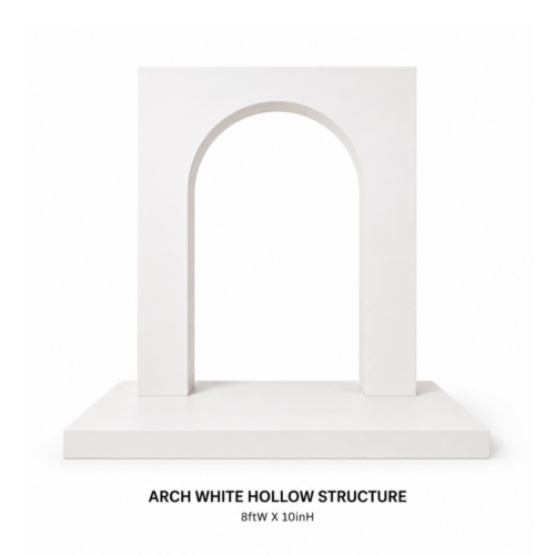 ARCH_WHITE_HOLLOW_STRUCTURE_8FT_WIDE_X_10IN_HIGH_EVENT_ARCH_BACKDROP_FRAME_CEREMONY_DECOR_PHOTO_BACKDROP_ENTRANCE_DISPLAY_RENTAL_WEDDINGS_EVENTS_PARTY_CAYMAN_ISLANDS_CELEBRATIONS