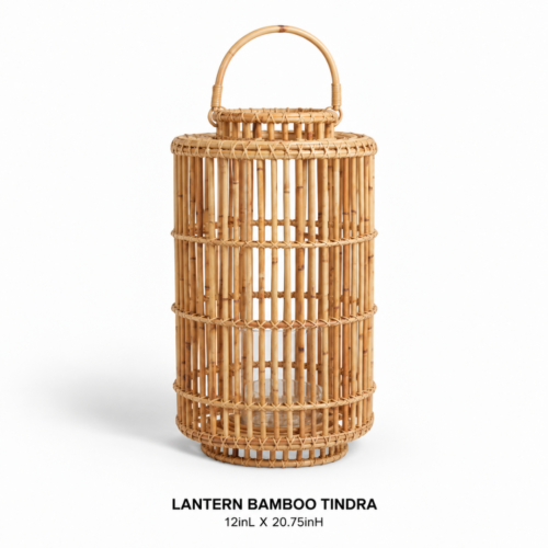 LANTERN BAMBOO TINDRA 12inL X 20.75inH