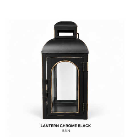 LANTERN CHROME BLACK - Event rental by Celebrations Grand Cayman.