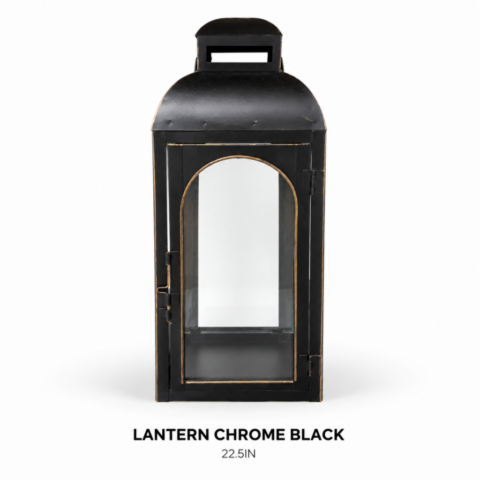 LANTERN CHROME BLACK - Event rental by Celebrations Grand Cayman.