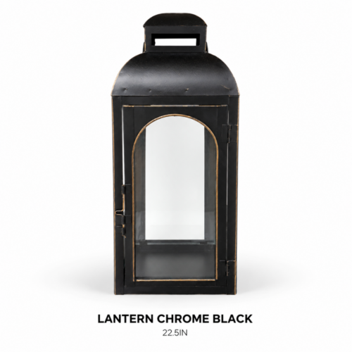 LANTERN CHROME BLACK 22.5IN