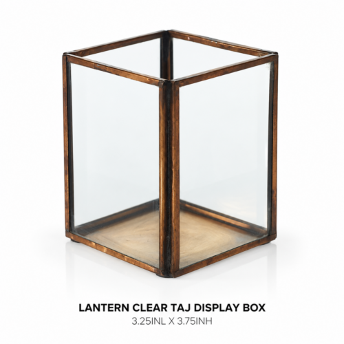 LANTERN CLEAR TAJ DISPLAY BOX 3.25inL X 3.75inH
