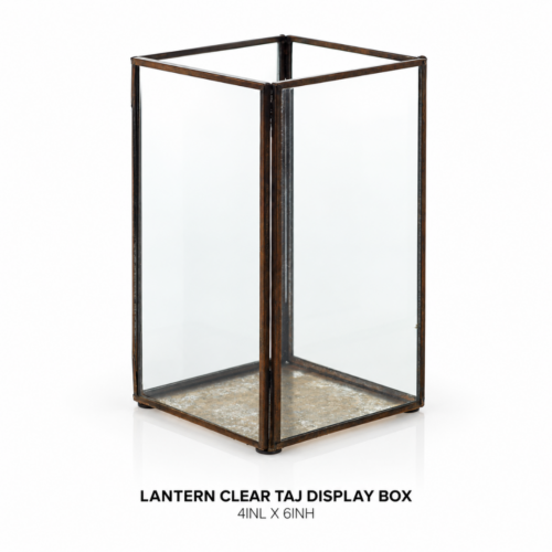 LANTERN CLEAR TAJ DISPLAY BOX 4inL X 6inH