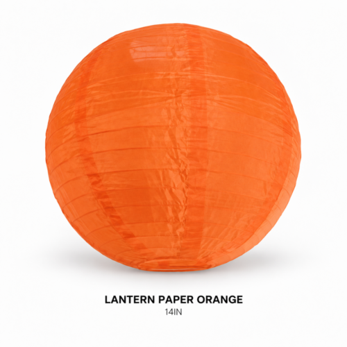 LANTERN PAPER ORANGE 14IN