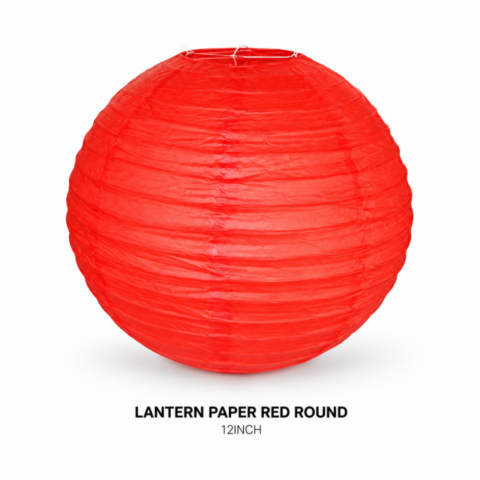 LANTERN PAPER RED ROUND - Event rental by Celebrations Grand Cayman.