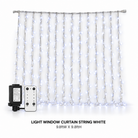 LIGHT WINDOW CURTAIN STRING WHITE - Event rental by Celebrations Grand Cayman.