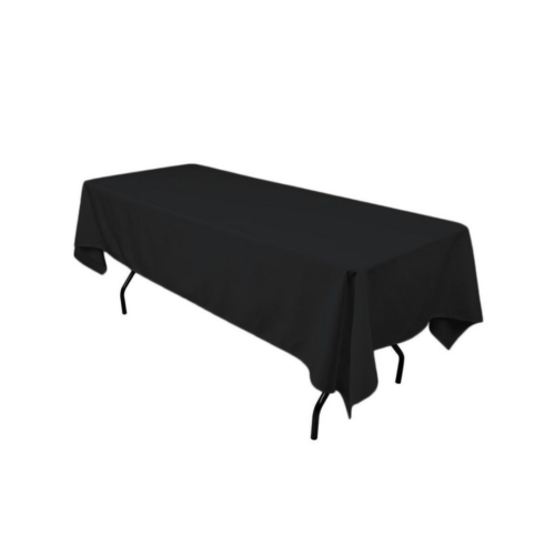TABLECLOTH BLACK OBLONG 156inL X 110inW