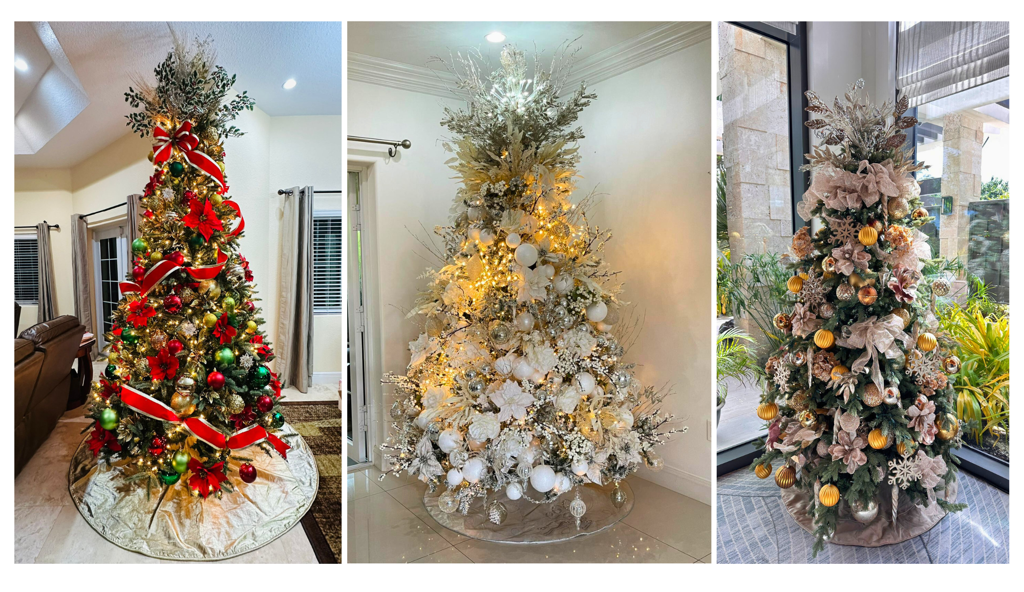 6.5 foot Christmas tree rental perfect for apartment in Cayman Islands

7.5 foot professionally decorated Christmas tree rental for standard living room

9 foot luxury Christmas tree rental making grand statement in Cayman Islands business